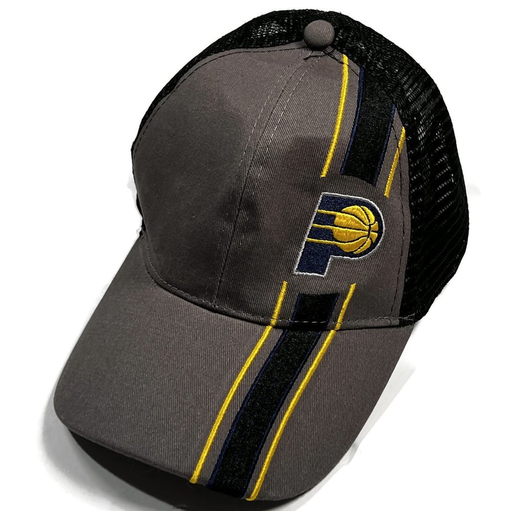 Main Gate Indiana‎ Pacers NBA Basketball Snapback Trucker Hat Lucas Oil Gray